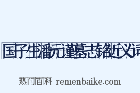 国子生潘元谨墓志铭近义词是什么意思的图片